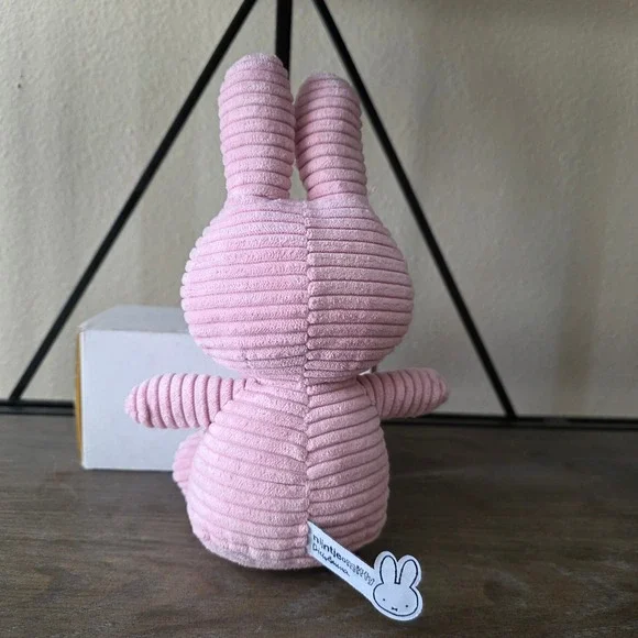 Miffy Bunny Pink Corduroy Plush Stuffed Animal Dick Bruna Bon Ton Toys 9 Inch - Picture 3 of 5